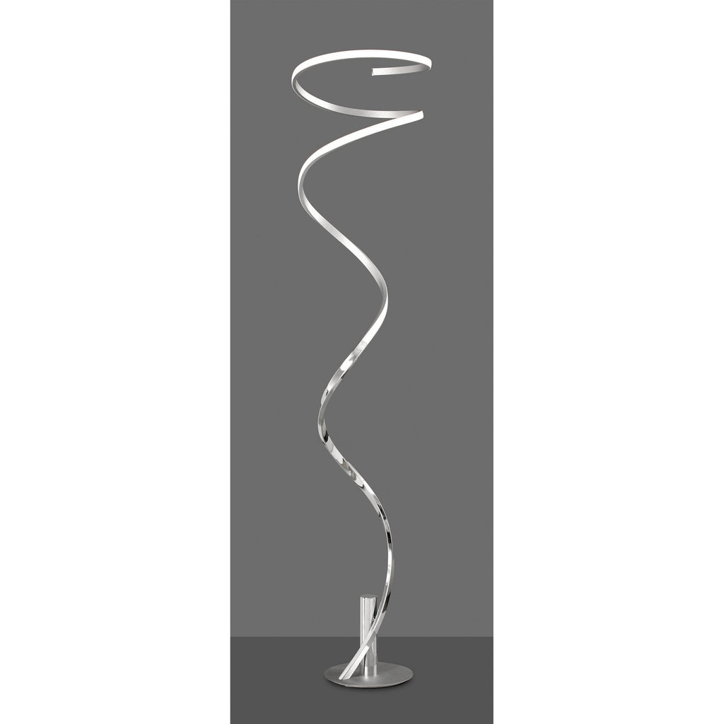 Helix Modern Dimmable LED Floor Lamp In Silver and Chrome Finish M6100