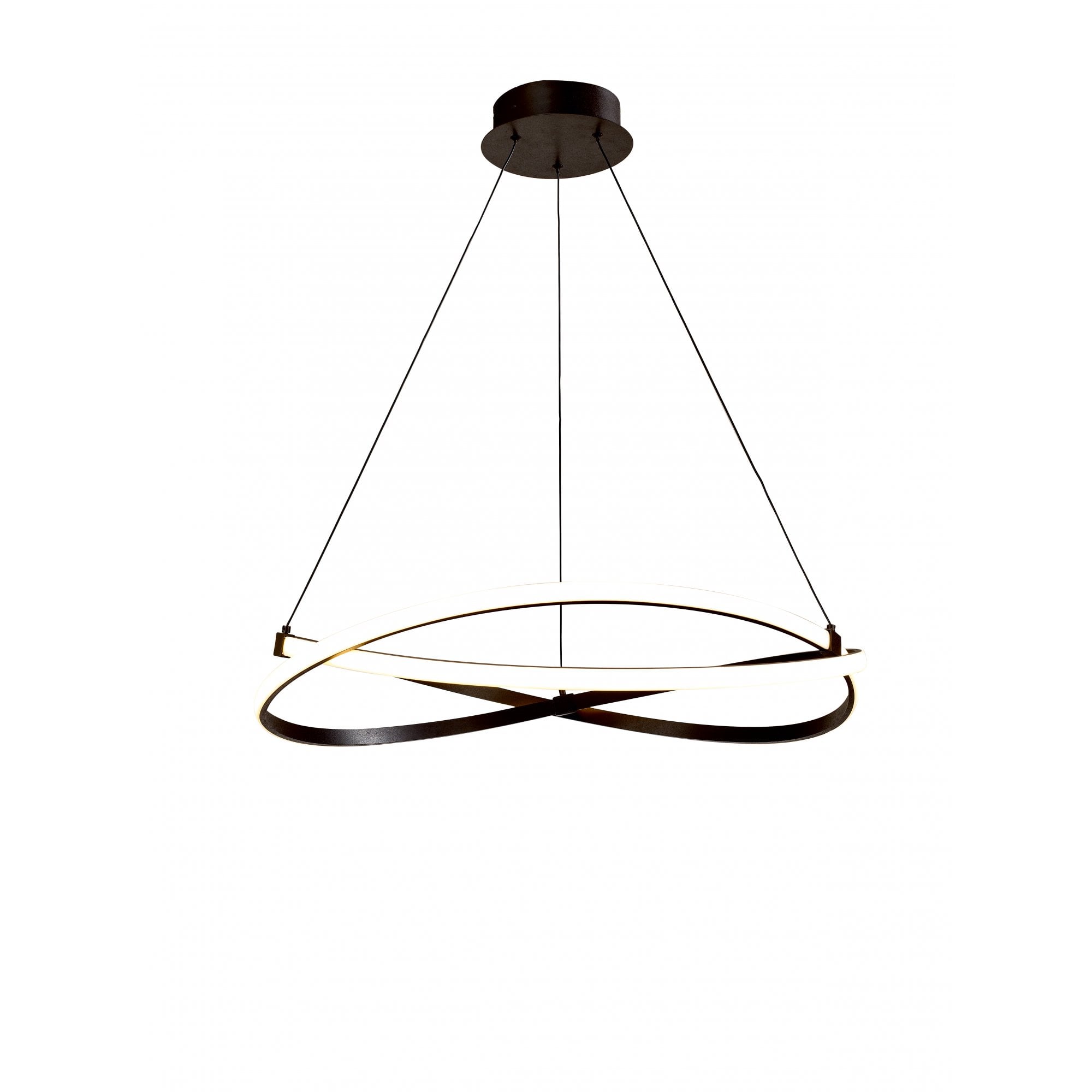 Infinity Modern LED Large Ceiling Pendant Light In Brown Oxide Finish M5391
