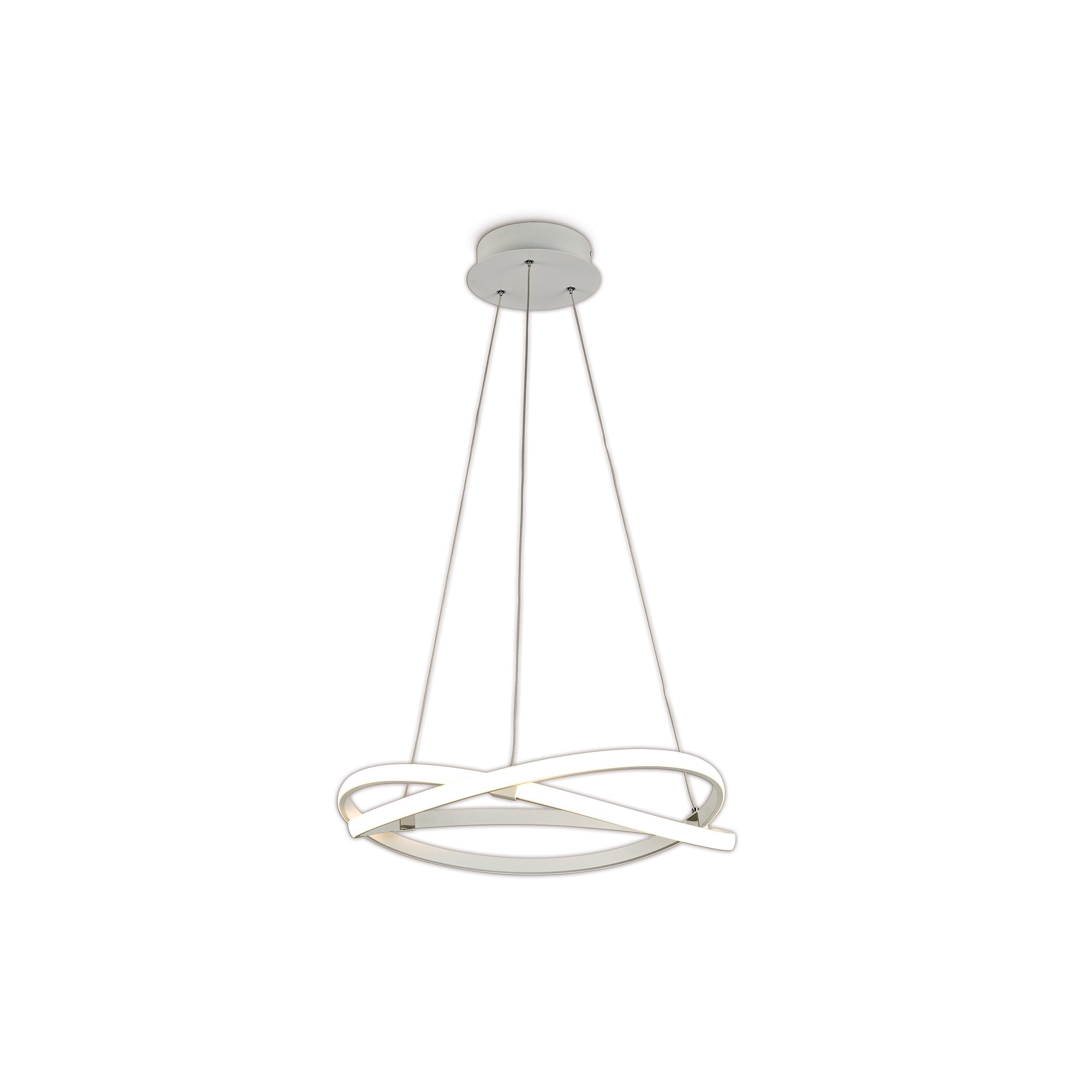 Infinity Dimmable Medium LED Ceiling Pendant Light In White Finish M5990