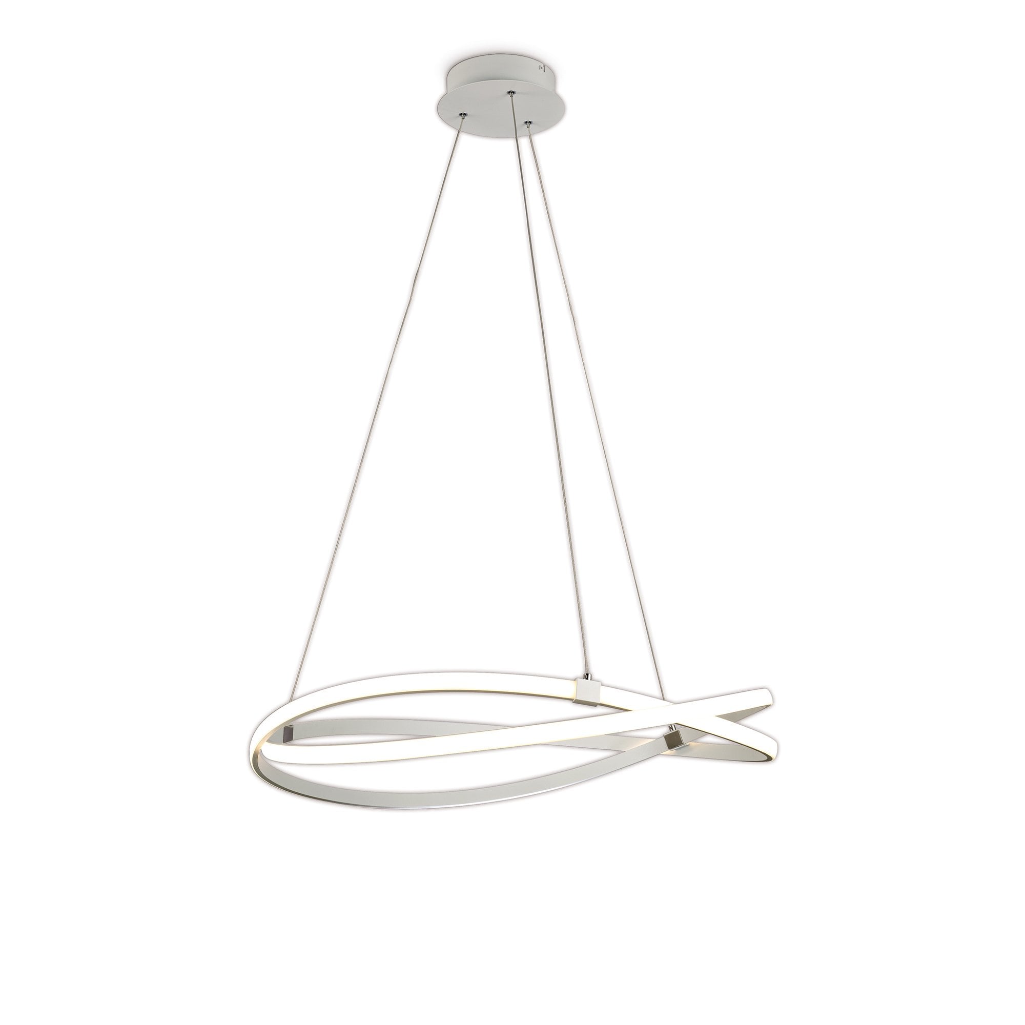 Infinity Dimmable Large LED Ceiling Pendant Light In White Finish M5991