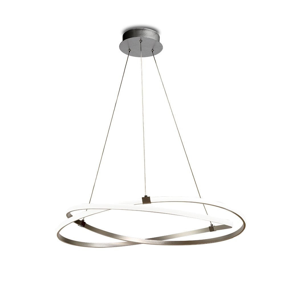 Infinity Large LED Ceiling Pendant Light In Silver Finish M5381