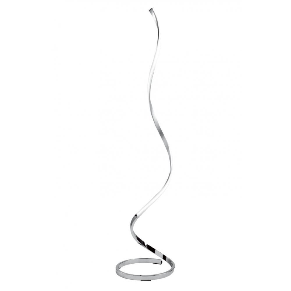 Nur Modern LED Floor Lamp In Chrome And Silver Finish M4983