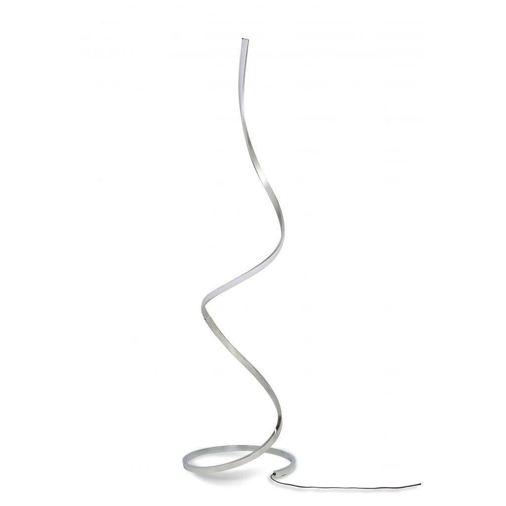 Nur XL Modern LED Floor Lamp In Chrome And Silver Finish M5001