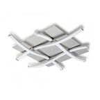 Nur Modern LED Semi Flush Ceiling Light In Chrome And Silver Finish M4999