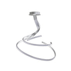 Nur XL Modern LED Large Semi Flush Ceiling Light In Chrome And Silver M5003