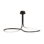 Nur XL Modern LED Semi Flush Ceiling Light In Brown Oxide M5806