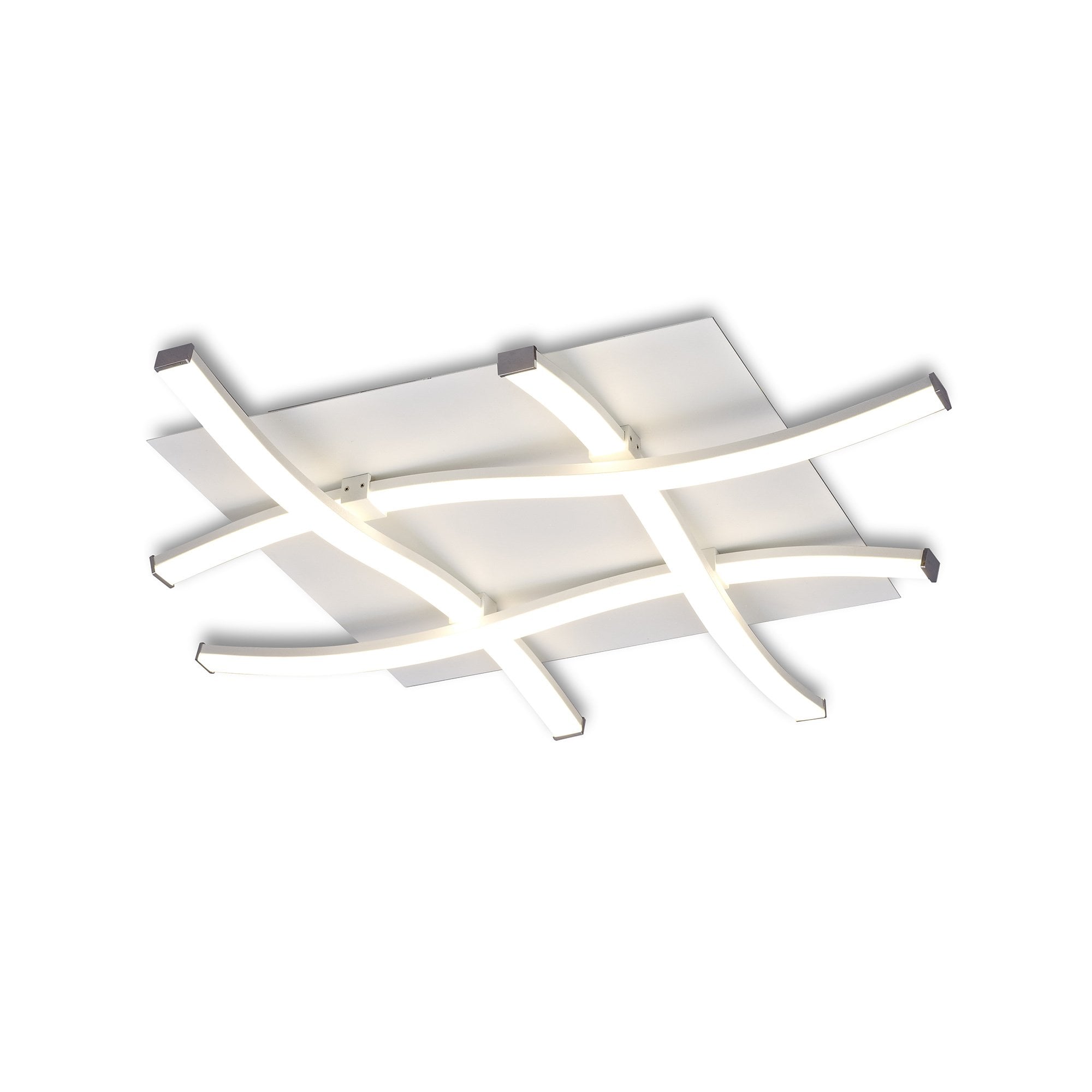 Nur Modern LED Dimmable Flush Ceiling Light In White Finish M6004