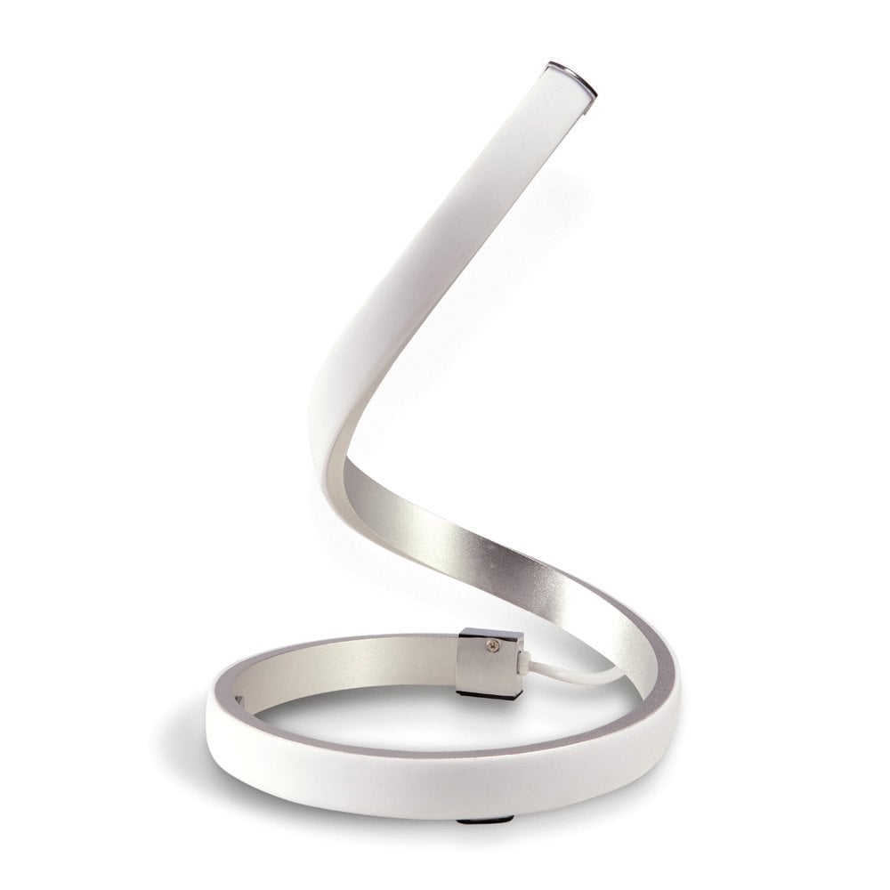 Nur Modern LED Table Lamp In Silver And Chrome Finish M4986