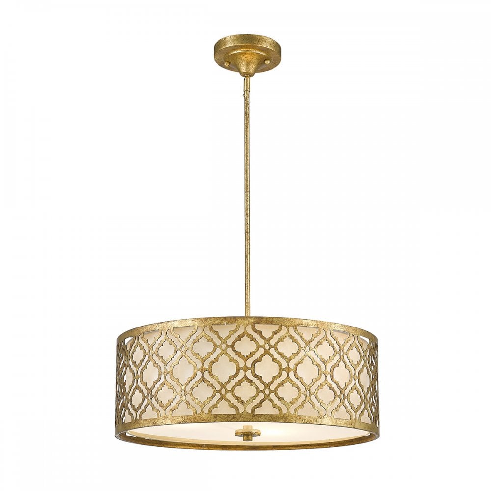 Arabella Stunning Duo Mount Large Ceiling Light In Distressed Gold Finish GN/ARABELLA/P/L