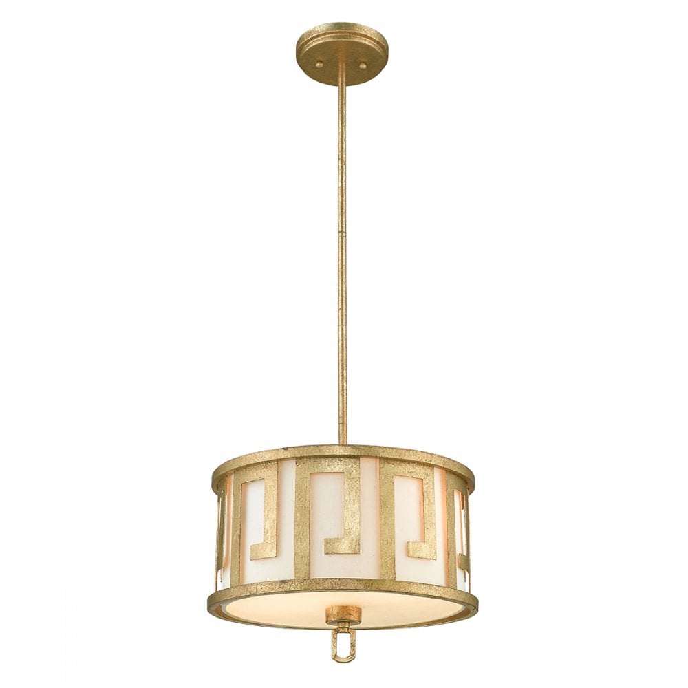Lemuria Stunning Duo Mount Ceiling Light In Distressed Gold Finish GN/LEMURIA/P/M