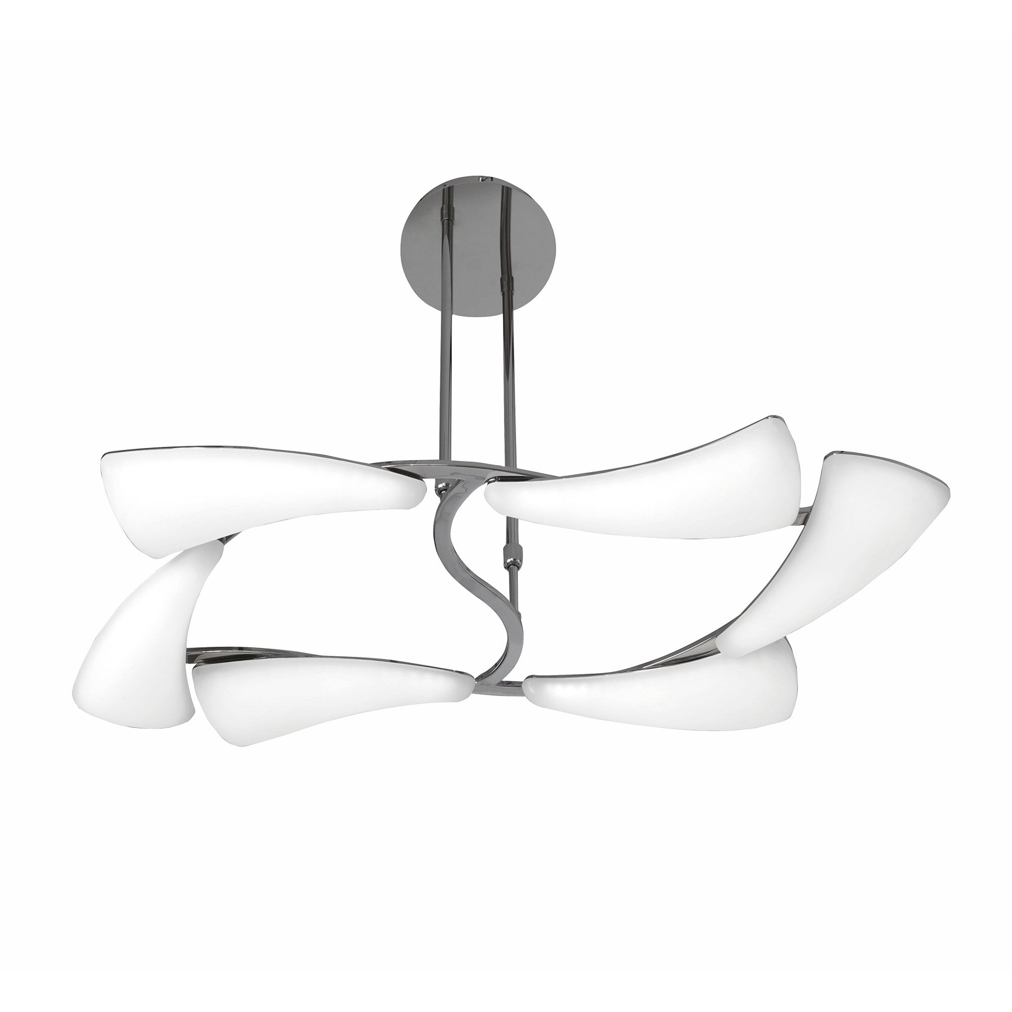 Mistral Modern LED 6 Light Ceiling Pendant Light In Chrome Finish M3802