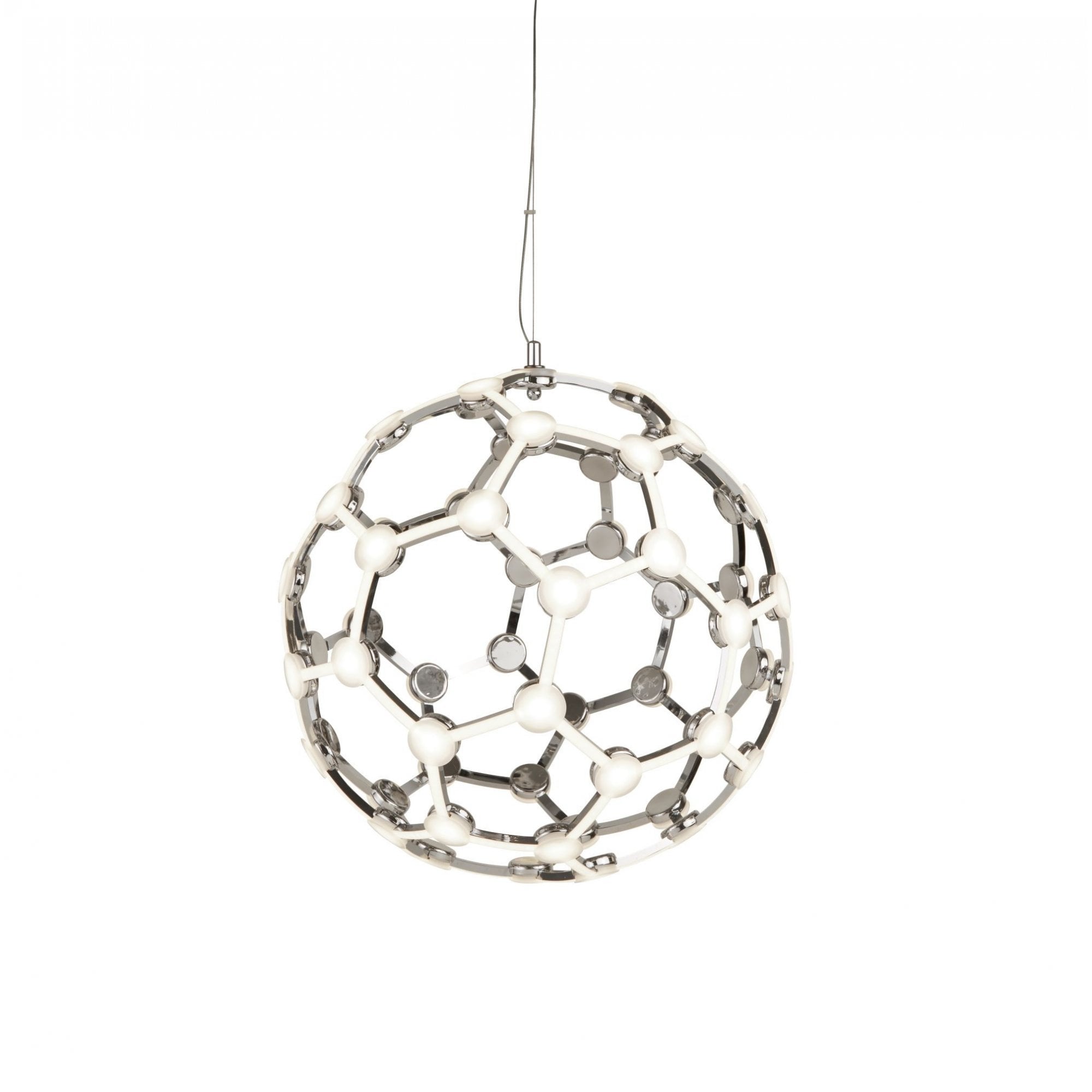 Magic Modern LED Webbed Globe Ceiling Pendant Light In Chrome Finish 5128CC