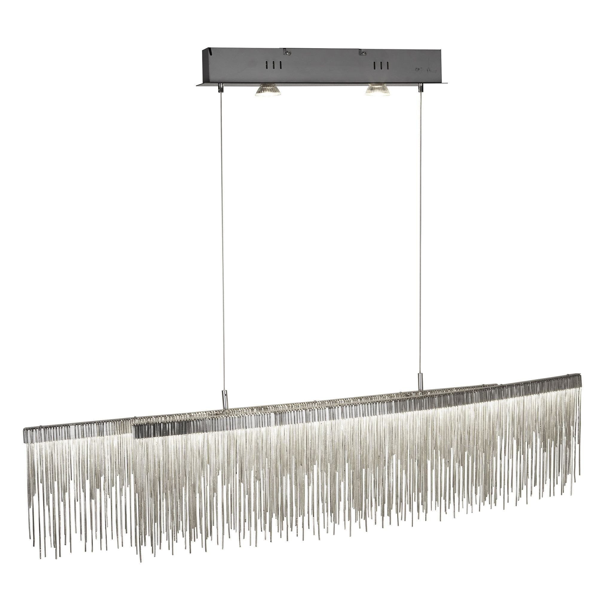 Memphis Glamorous Ceiling Pendant Light With Metal Fringe Shade 6061SS