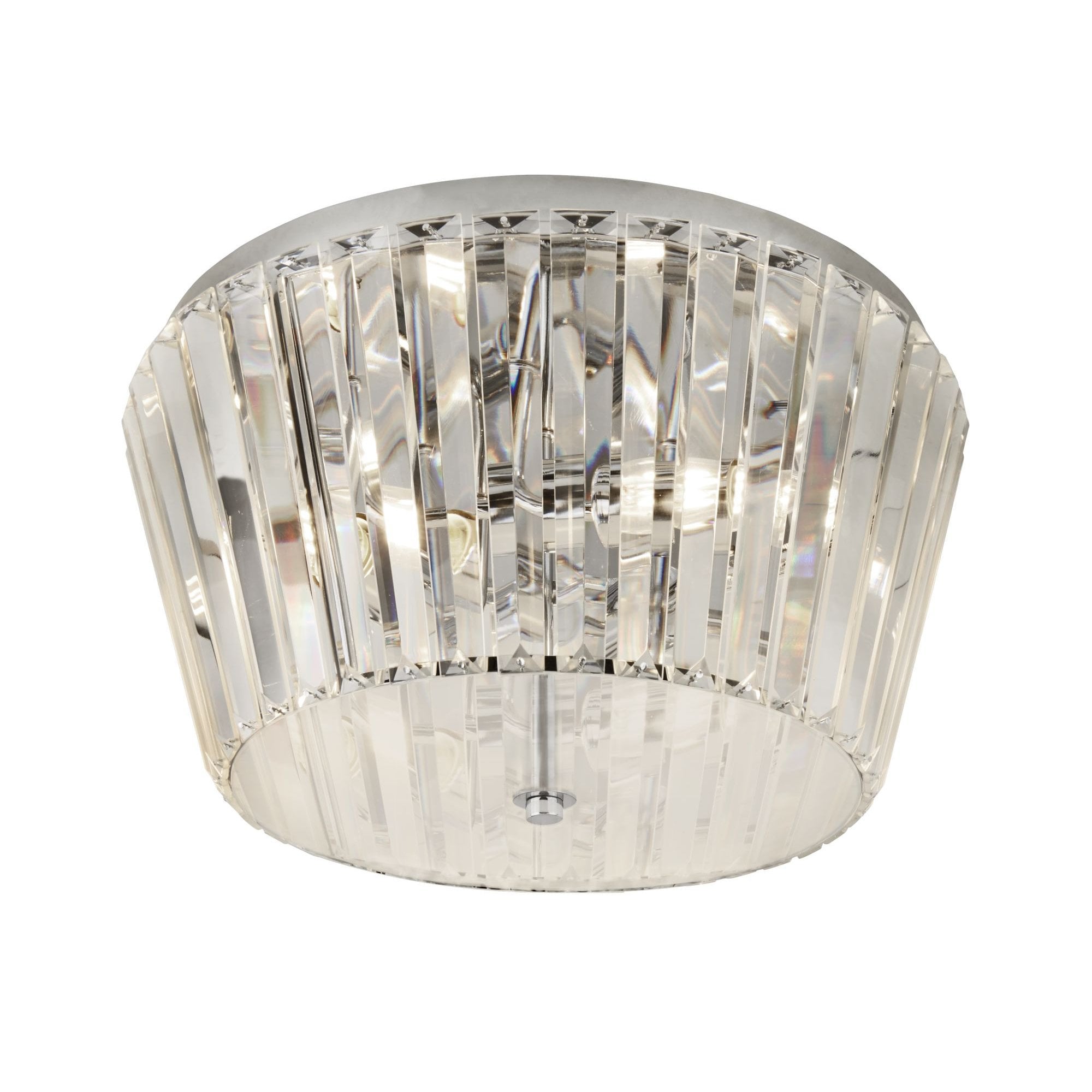 Tiara Crystal Flush Ceiling Light In Polished Chrome Finish 2893-3CC