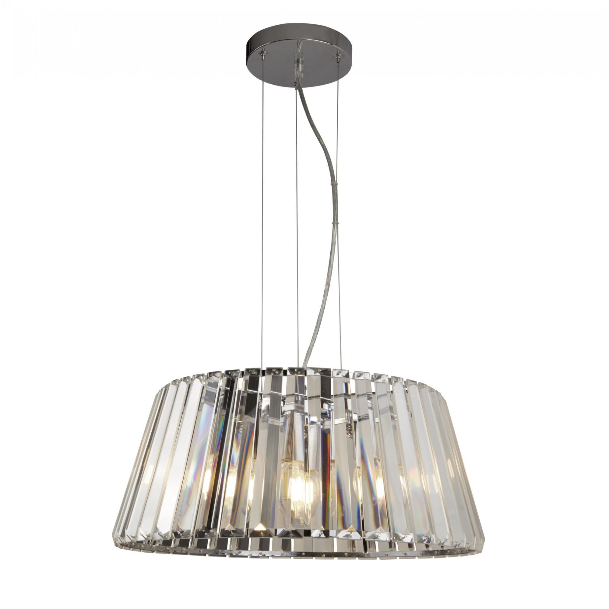 Tiara Crystal Ceiling Pendant Light In Polished Chrome Finish 2895-5CC