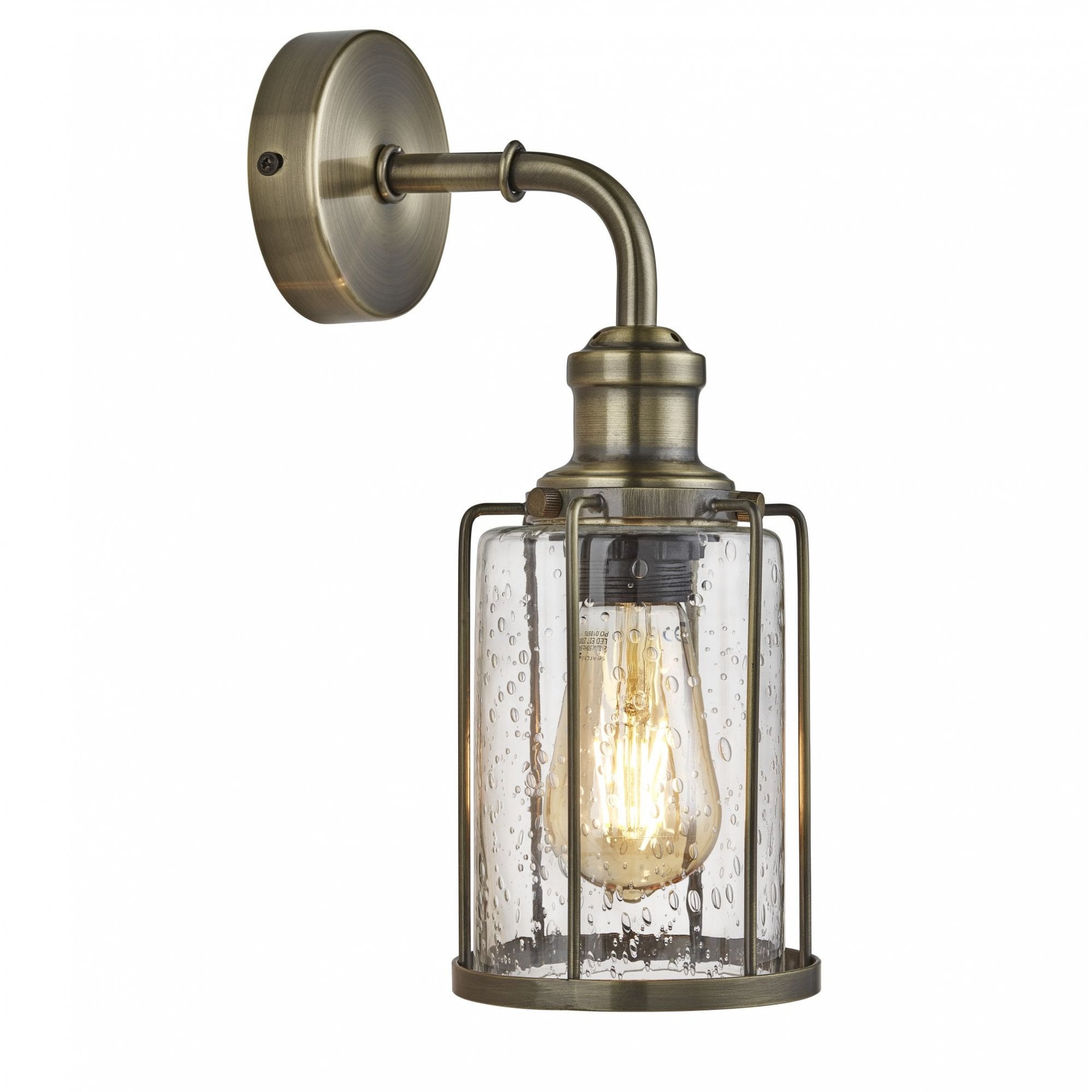 Pipes Vintage Single Wall Light In Antique Brass Finish 1261AB