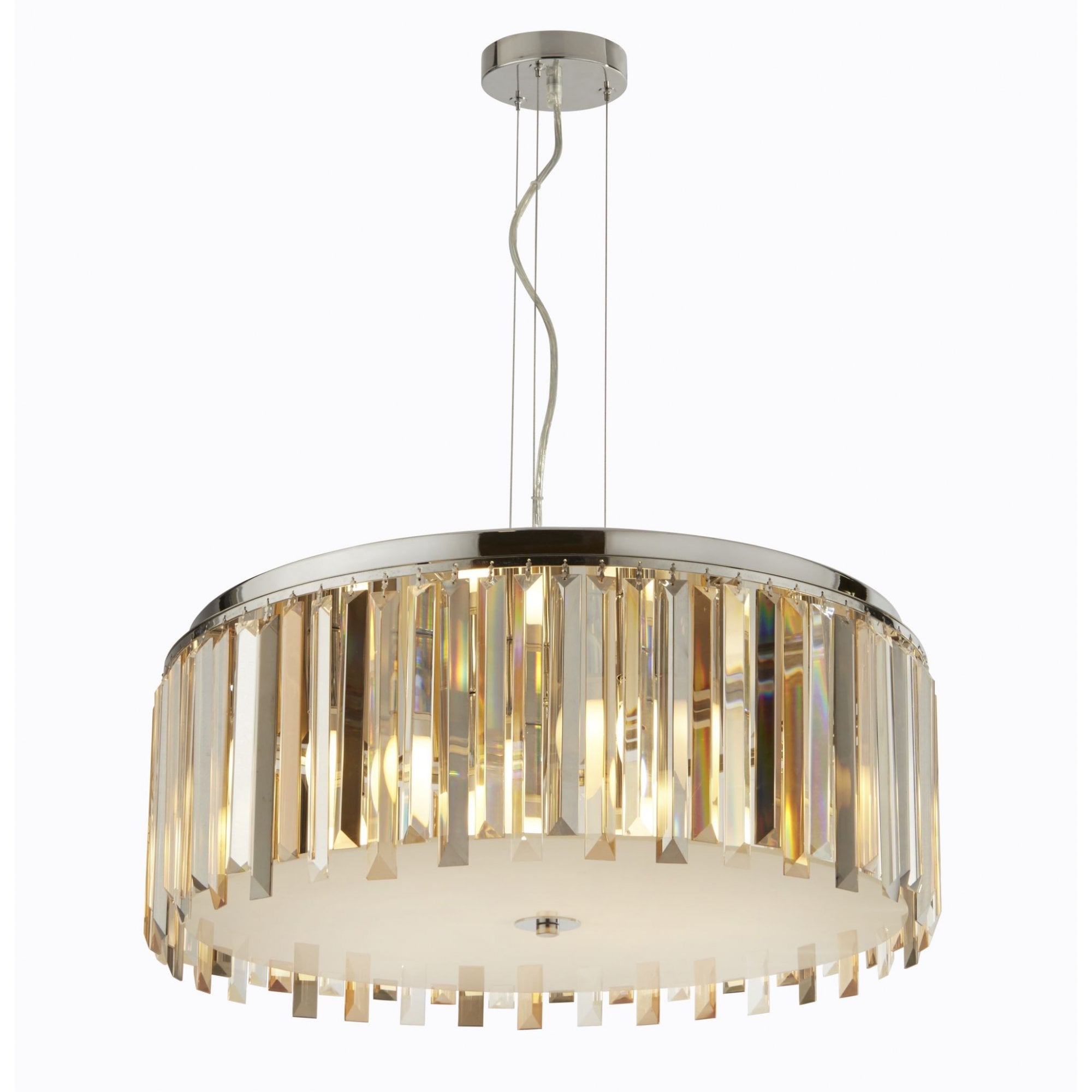 Clarissa 5 Light Crystal Ceiling Pendant Light In Polished Chrome Finish 9835-5CC