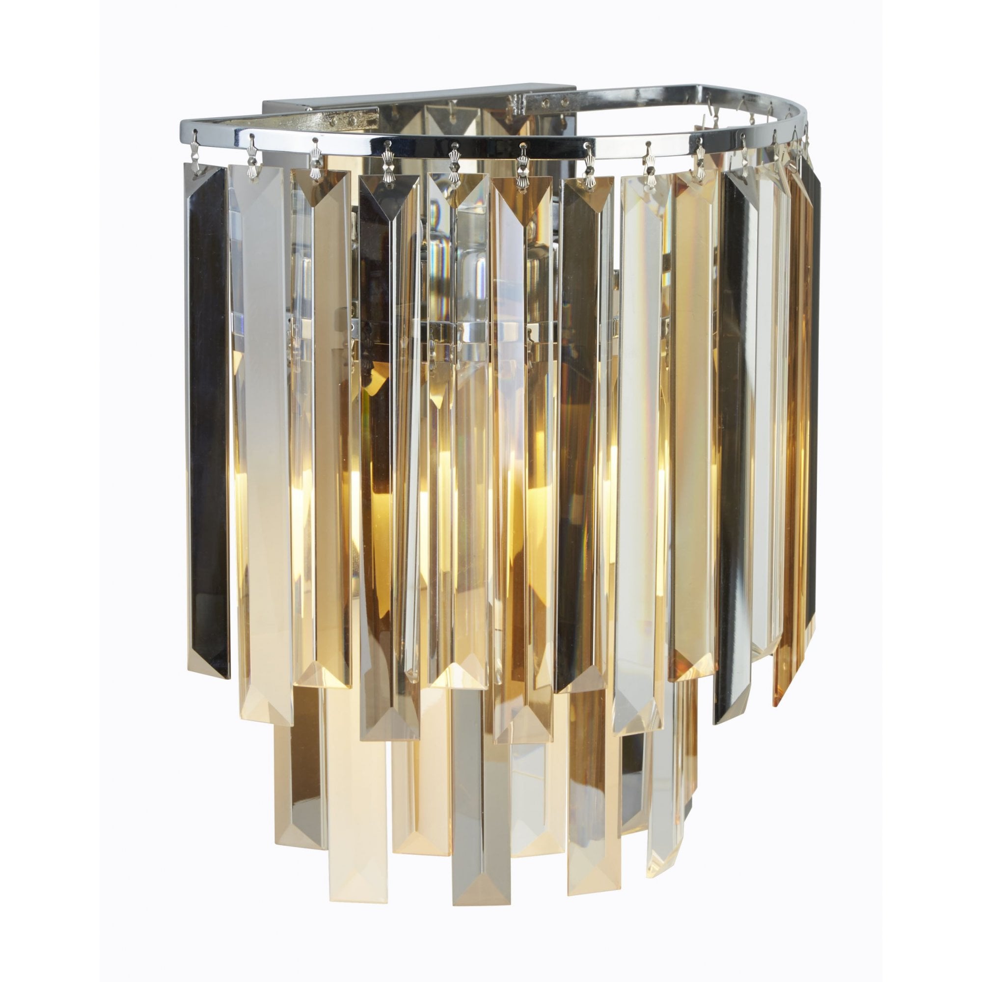 Clarissa 2 Light Crystal Wall Light In Polished Chrome Finish 9832-2CC