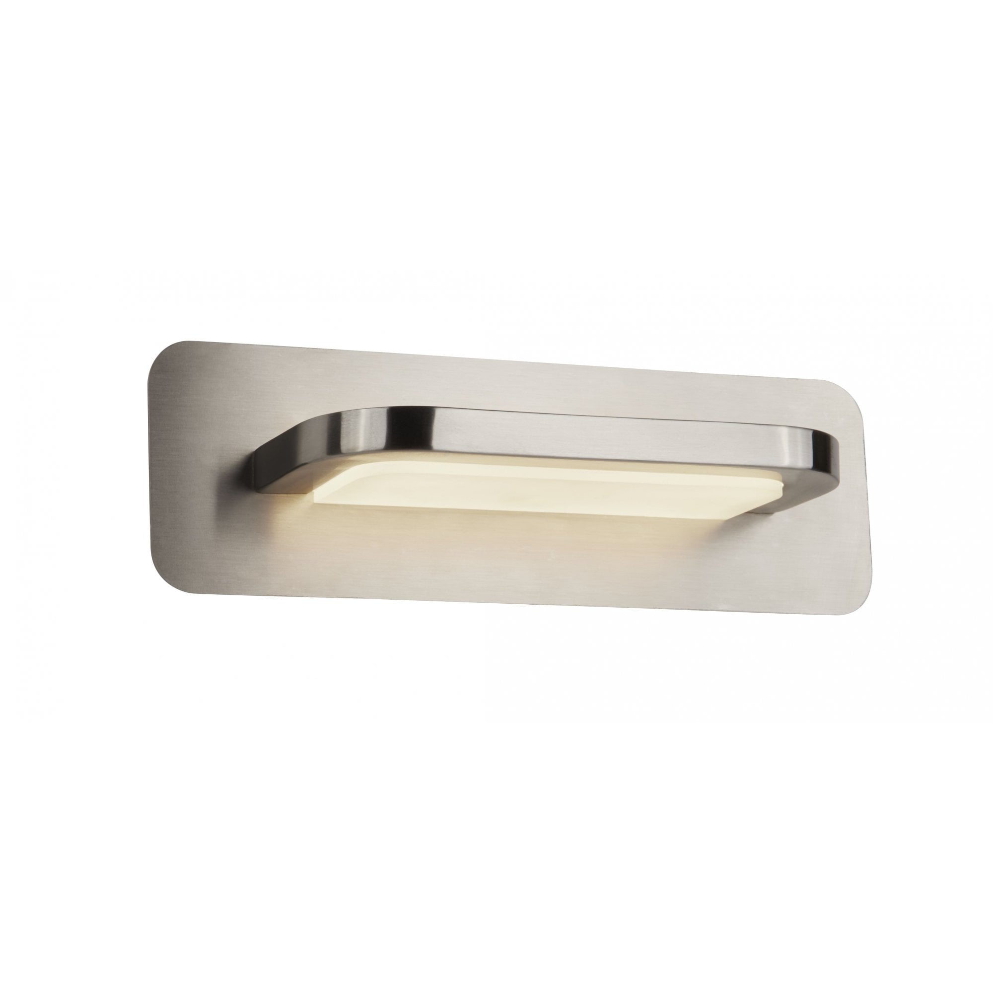 Modern LED Wall Light In Satin Silver Finish With Frosted Diffuser 4461SS