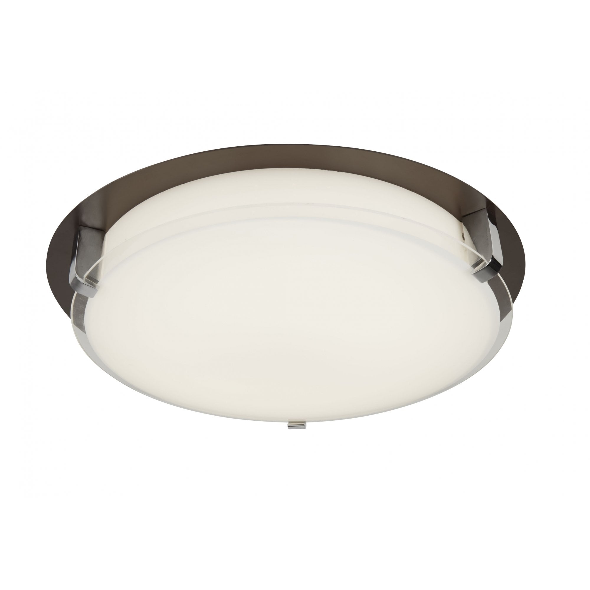 Edinburgh Flush Ceiling Light In Brown And Clear Glass 4911-30BR