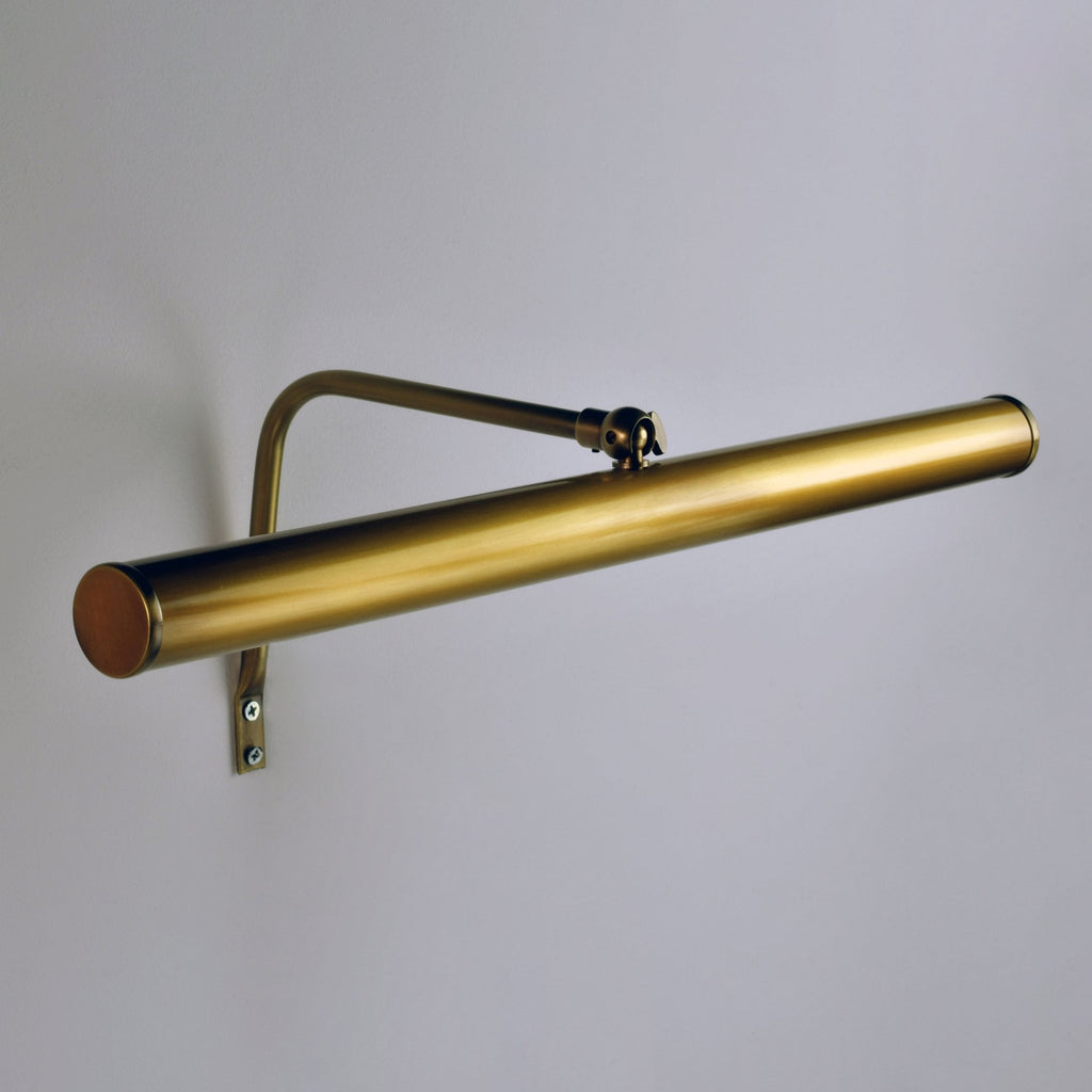 Cambridge Solid Brass Tube Picture Light Antique Brass