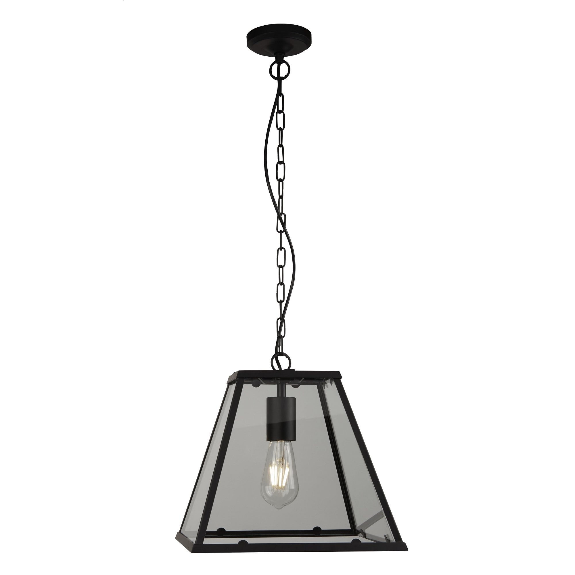 Classic Single Ceiling Lantern In Black Finish 4661BK