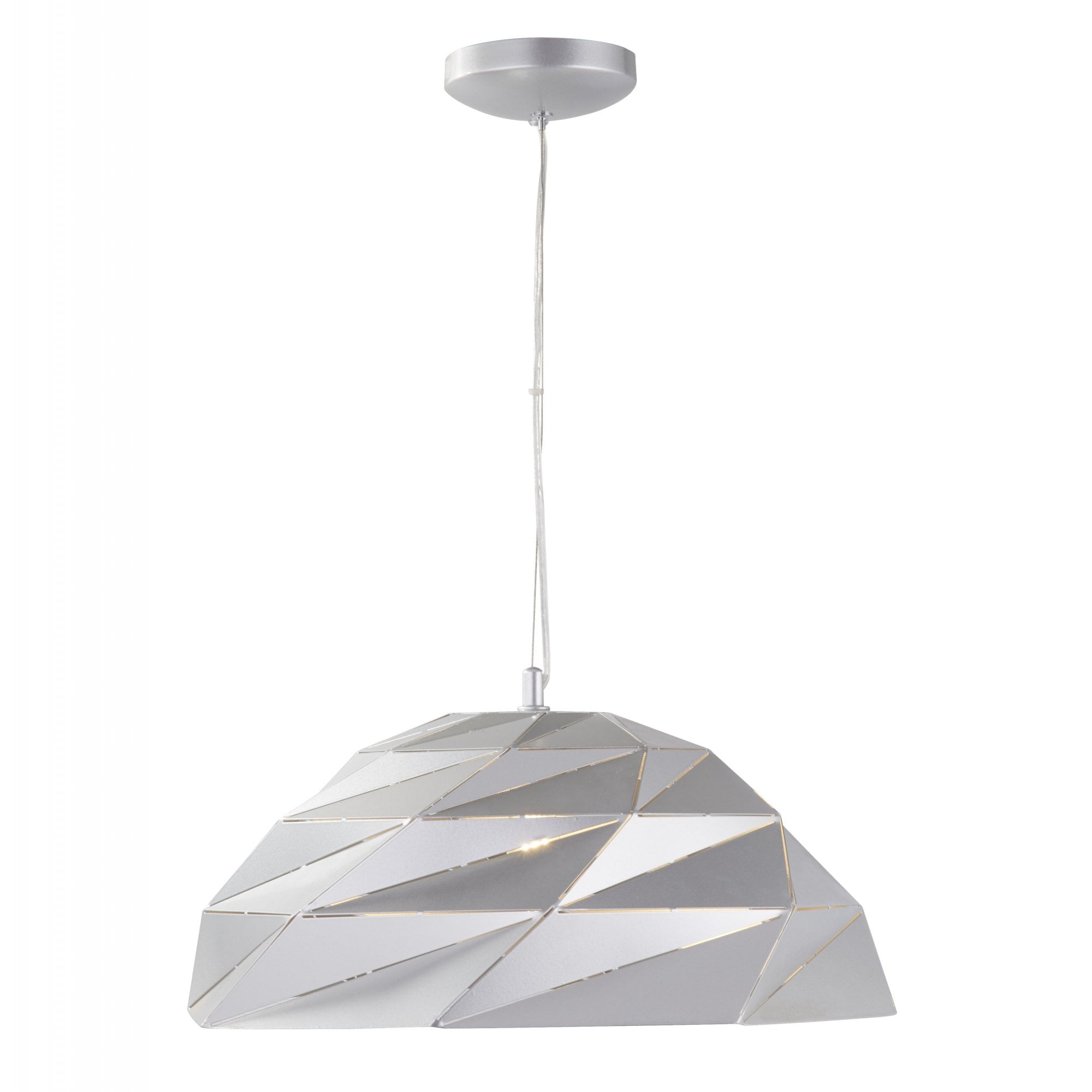 Origami Ceiling Pendant Light In Metallic Silver Finish 6242SI