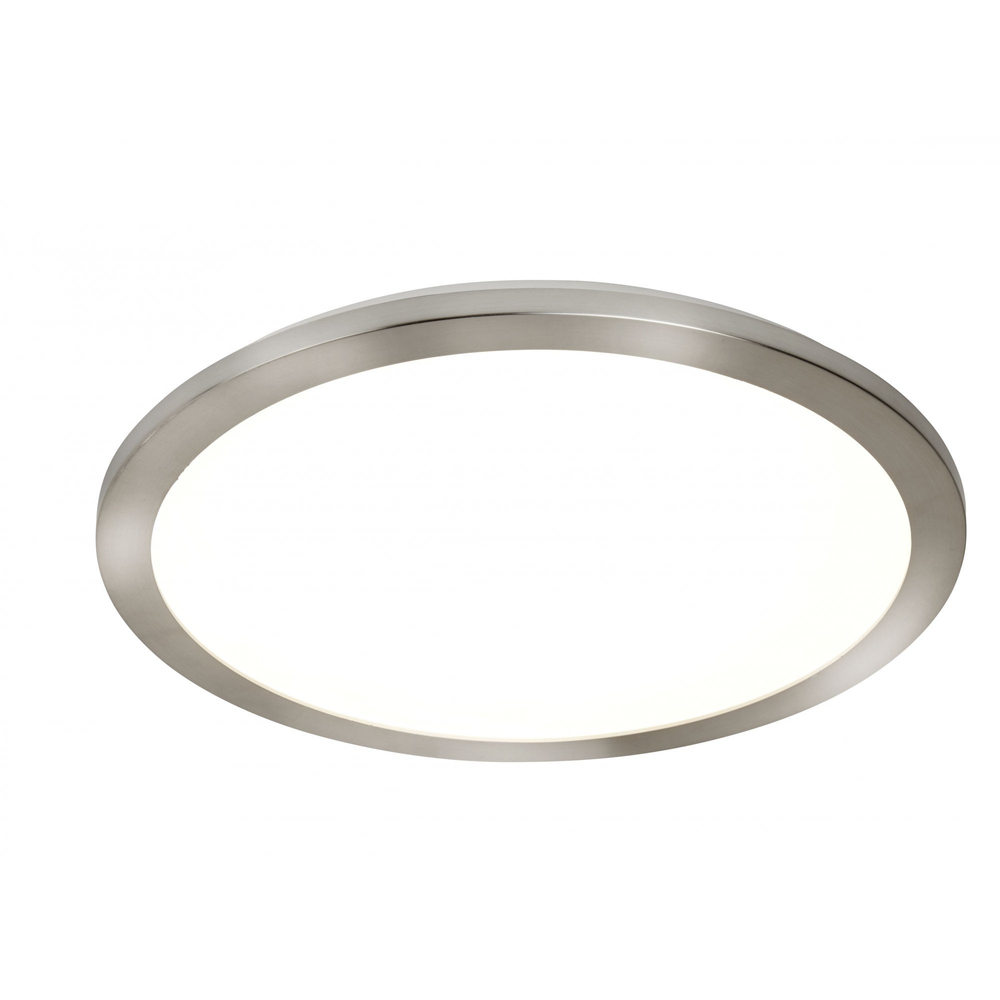 Bathroom 40 cm Flush Ceiling Light In Satin Silver IP44 8101-40SS