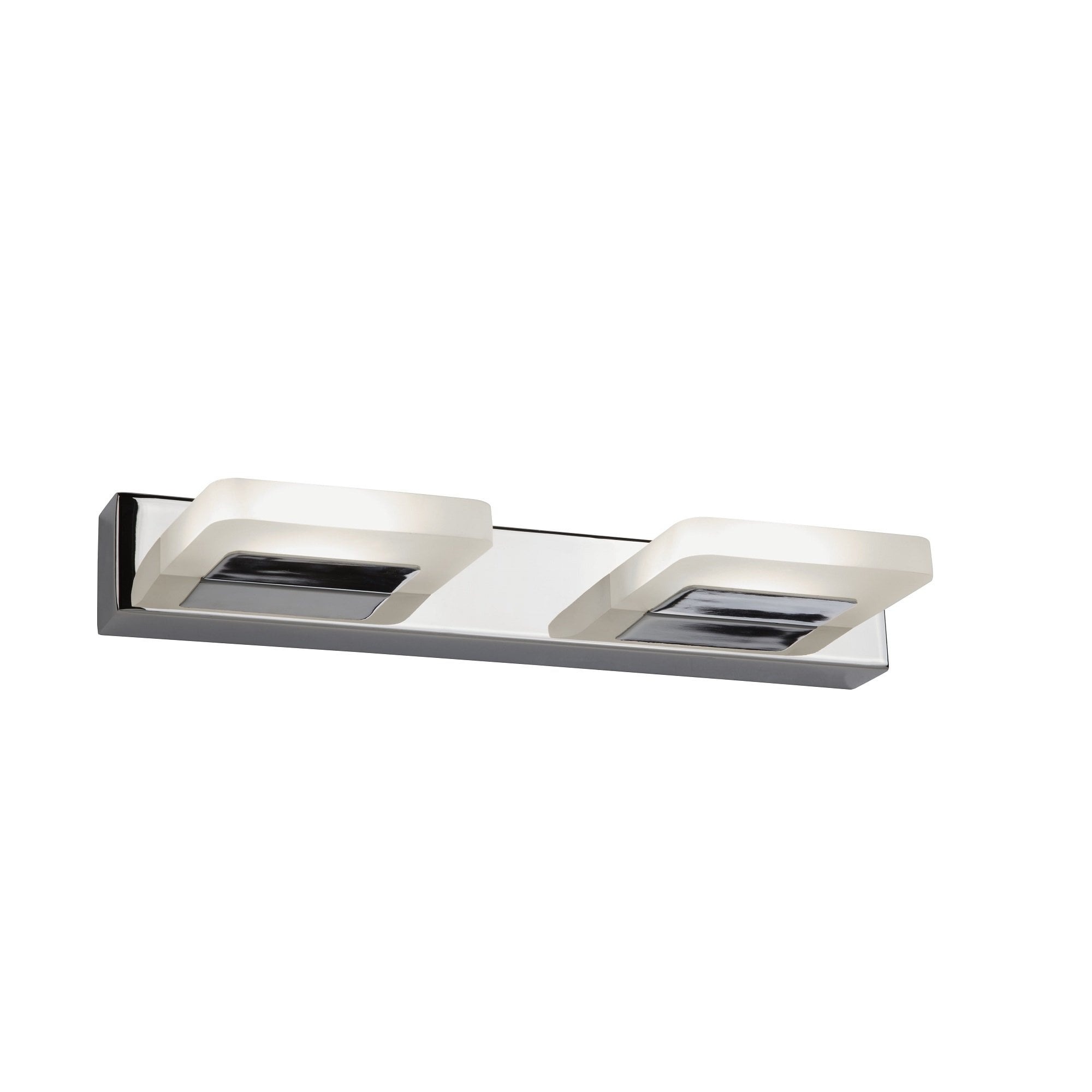 Modern Twin LED Wall Light In Polished Chrome Finish 3752-2CC
