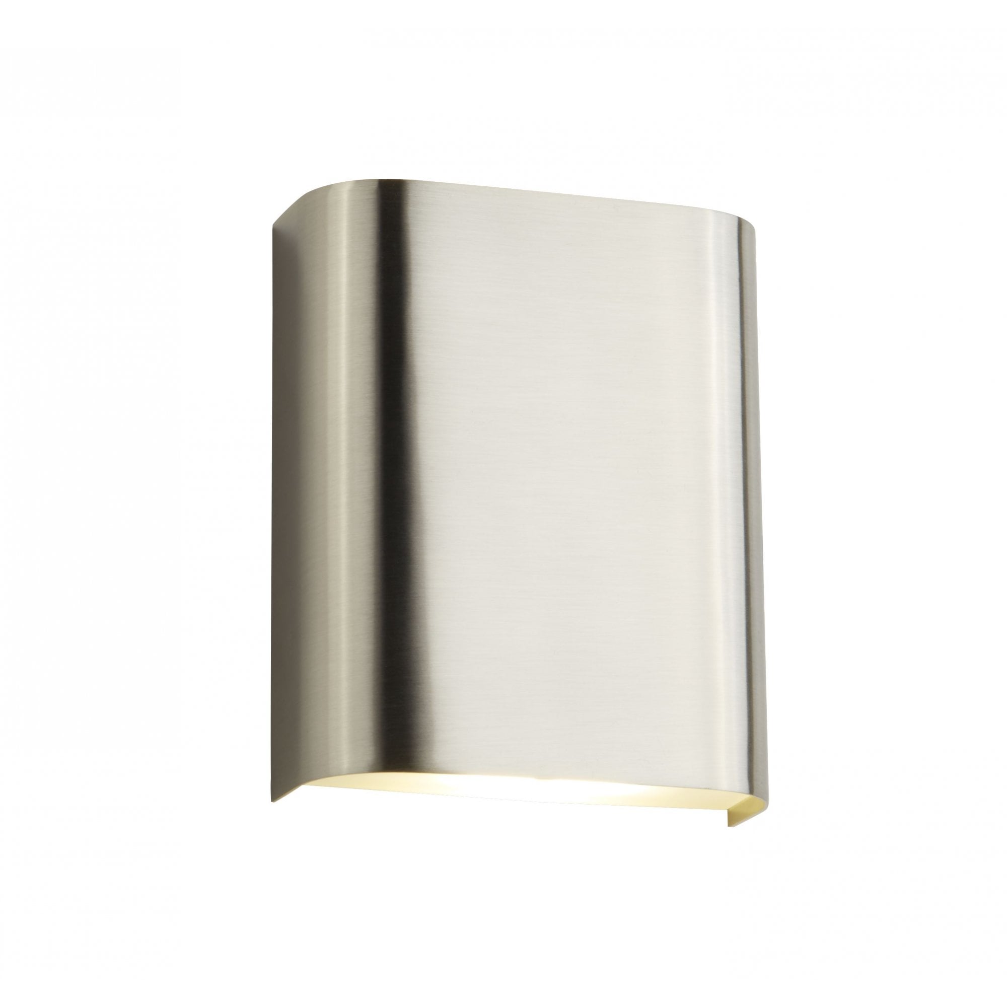 Modern LED Rectangular Wall Light In Satin Silver Finish 8582-2SS