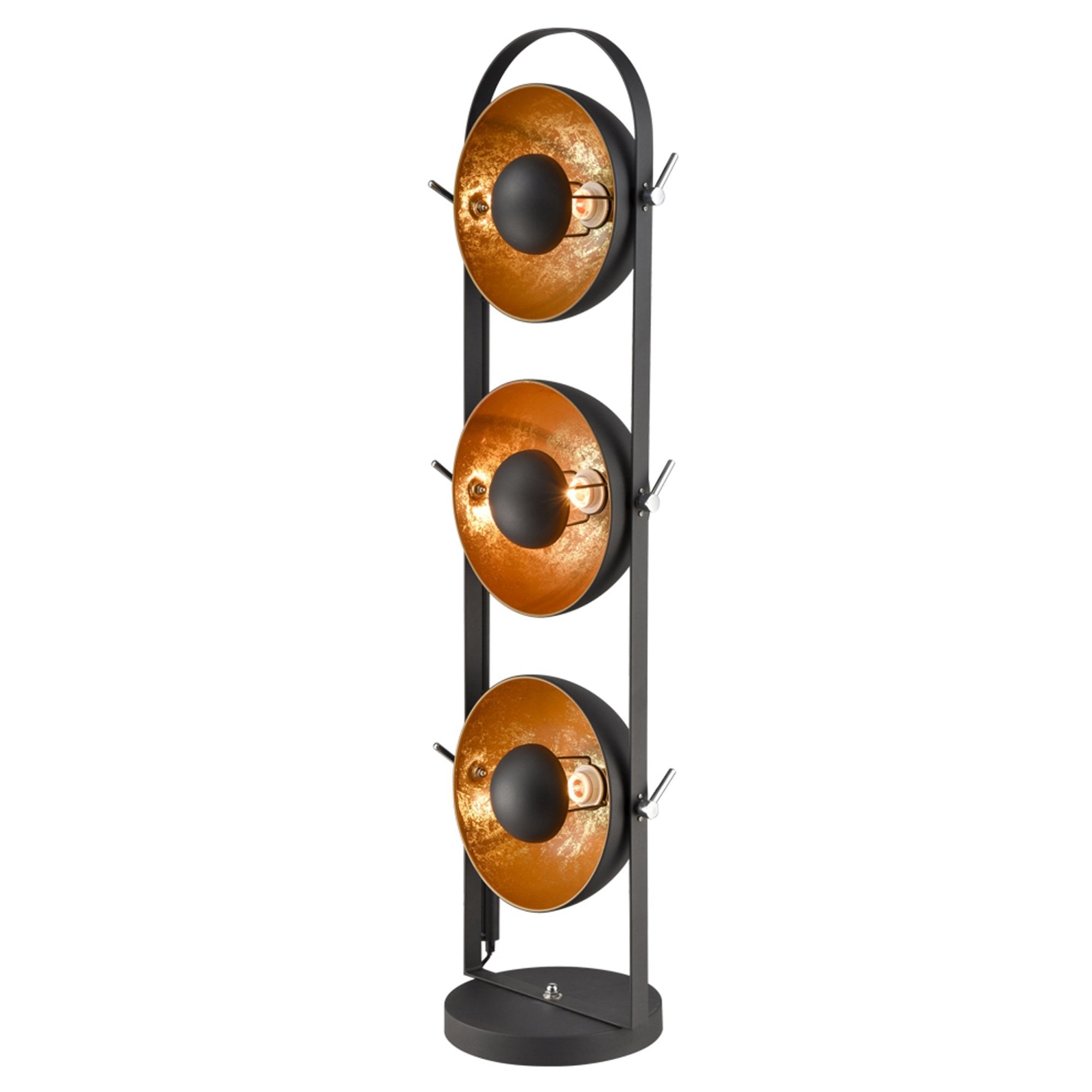 Standard Lamp Foor In Black And Gold Finish