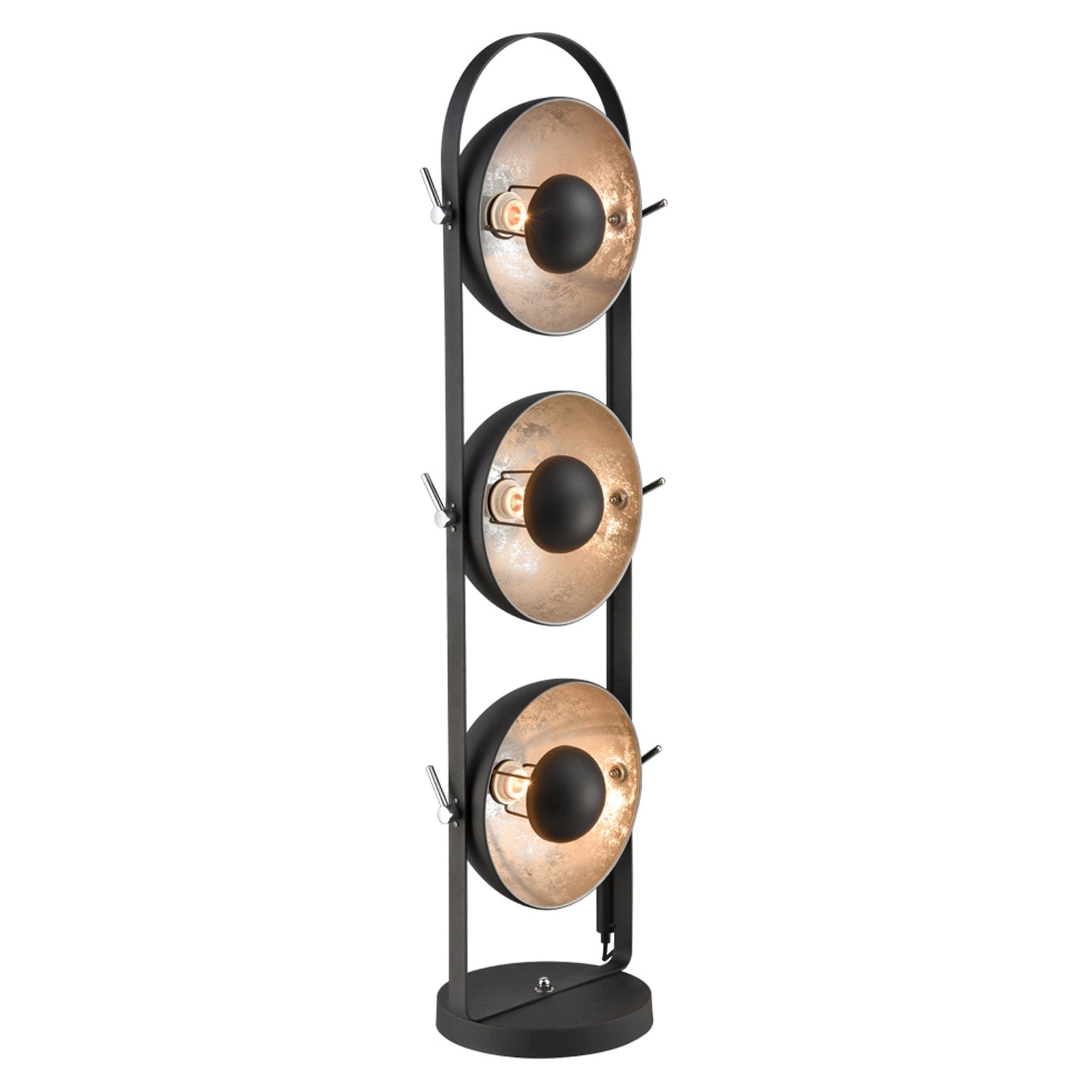 Standard Lamp Foor In Black And Silver Finish