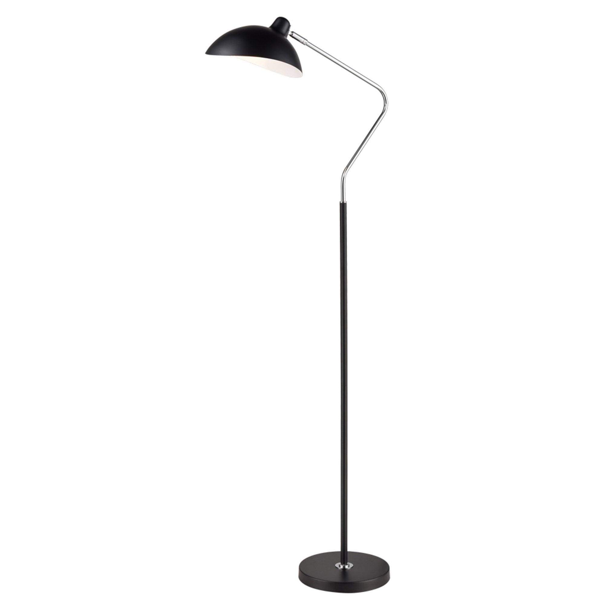 Modern Standard Foor Lamp In Matt Black Finish S244