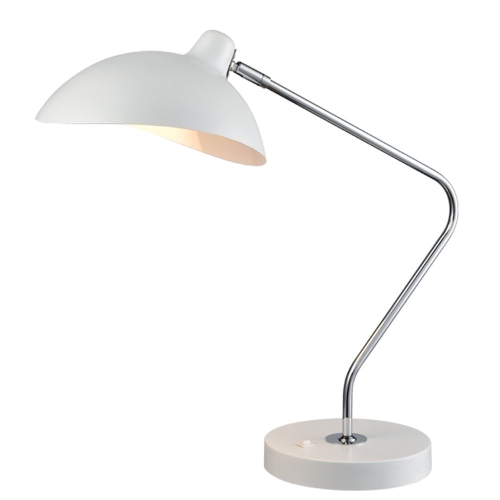 Modern Desk Lamp In Matt White Finish T515