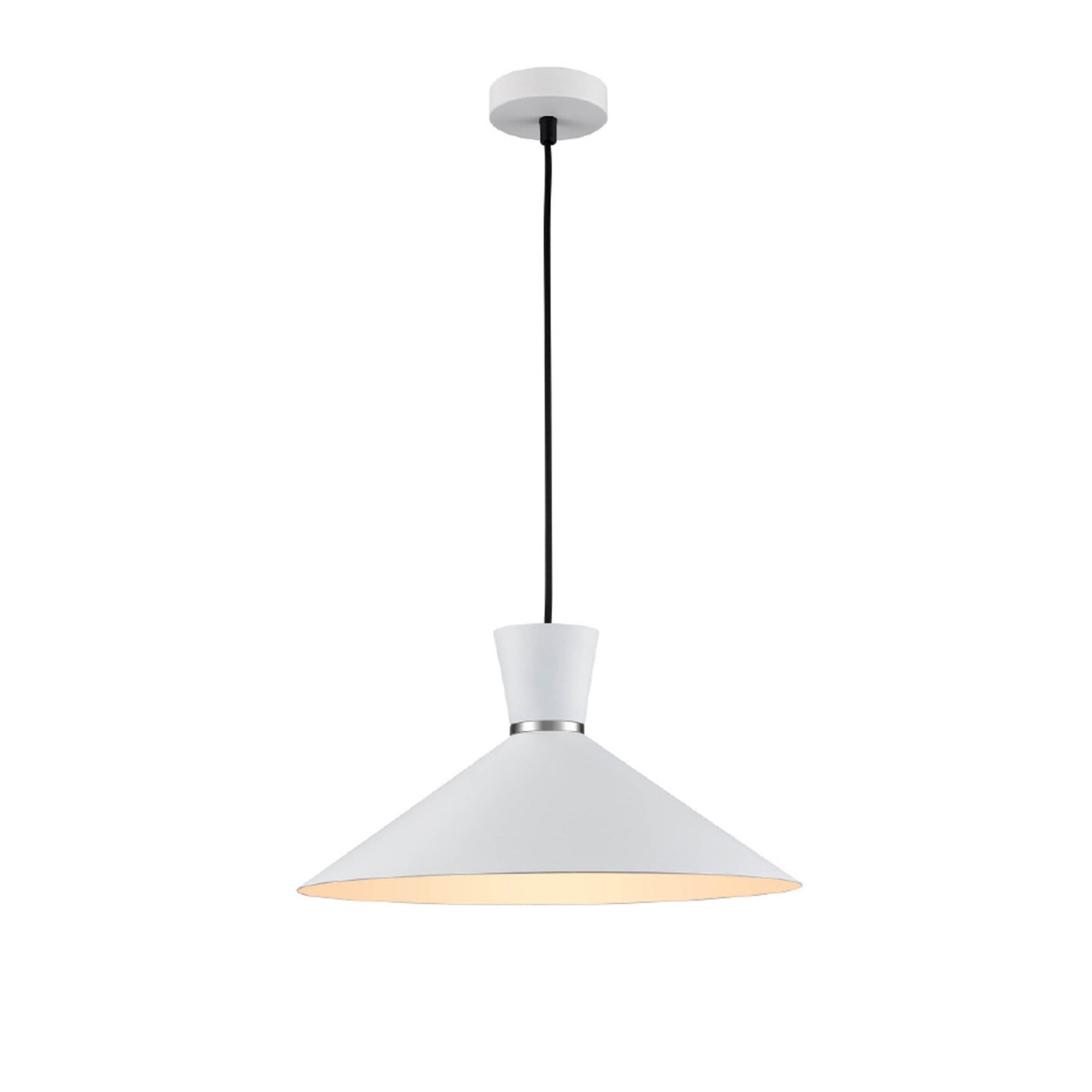 Medium Ceiling Pendant Light In Satin White Finish PCH213