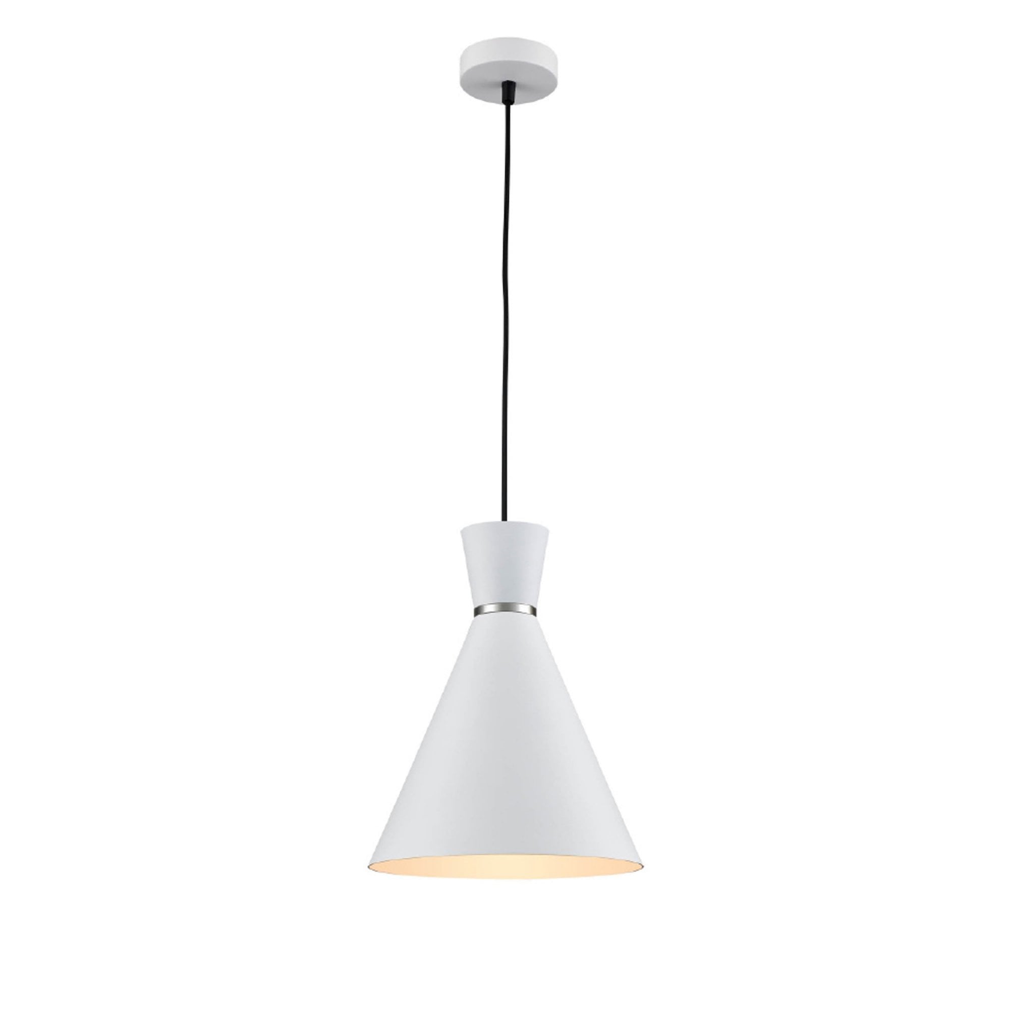 Small Ceiling Pendant Light In Satin White Finish PCH212