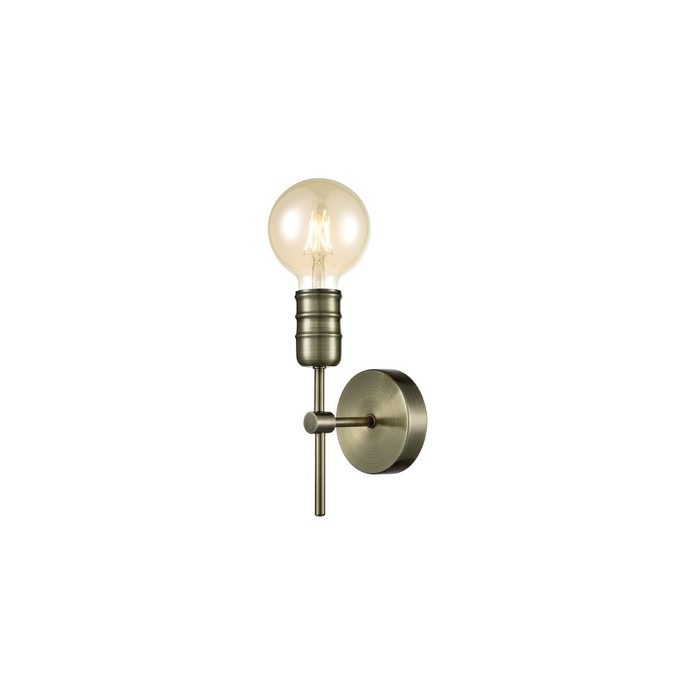 Impact Industrial Wall Light In Antique Brass Finish FL2407-1
