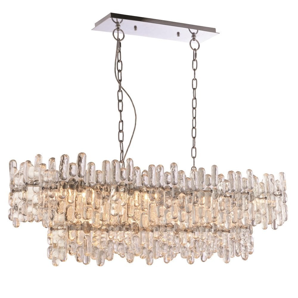 Maya Stunning 12 Light Crystal Ceiling Chandelier In Chrome Finish 76436