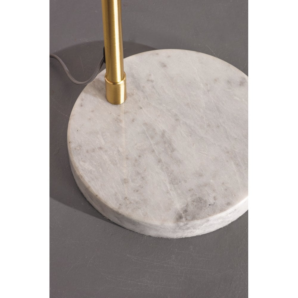 Otto Floor Lamp In Brushed Brass Finish With White Marble Base 76613