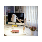 Looker Funky Table Lamp In White Finish And Beach Wood Detail M3615