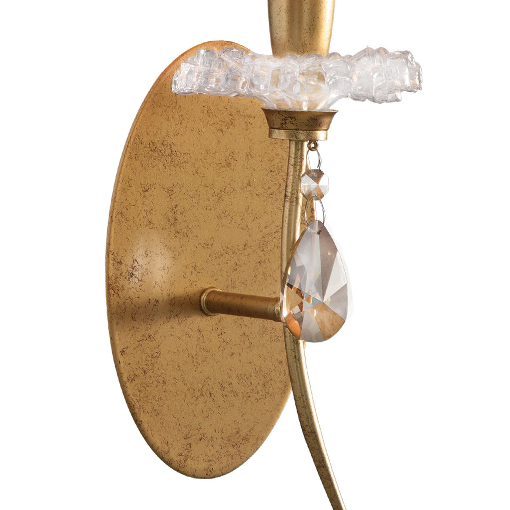 Sophie Traditional Single Wall Light In Gold Finish With Crystal Drops M6295