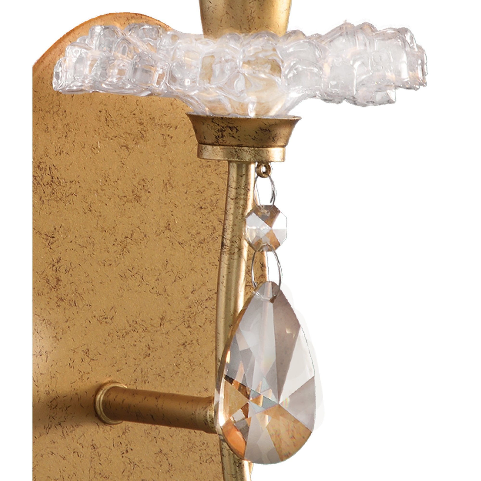 Sophie Traditional Single Wall Light In Gold Finish With Crystal Drops M6295