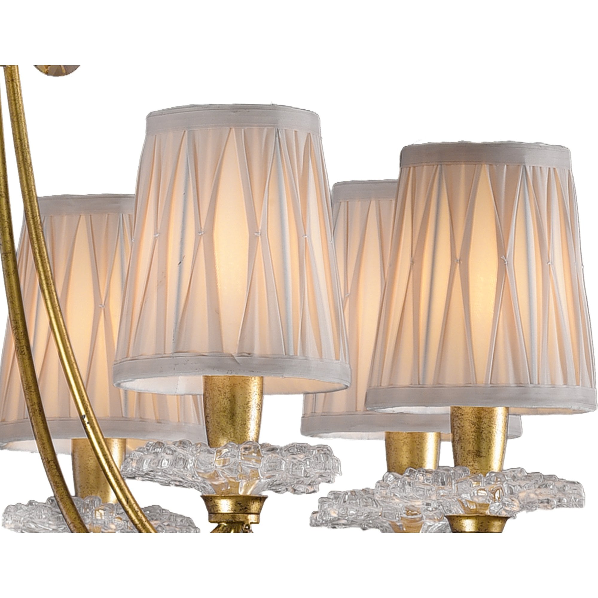 Sophie Traditional 8 Light Ceiling Chandelier In Gold Finish With Crystal Drops M6291