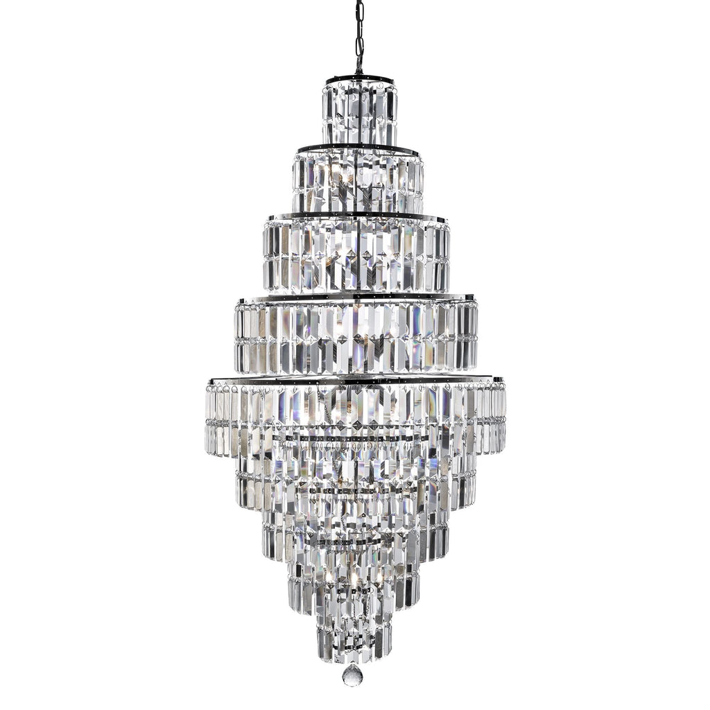 Empire 13 Light Tiered Crystal Chandelier in Chrome Finish 1500CC