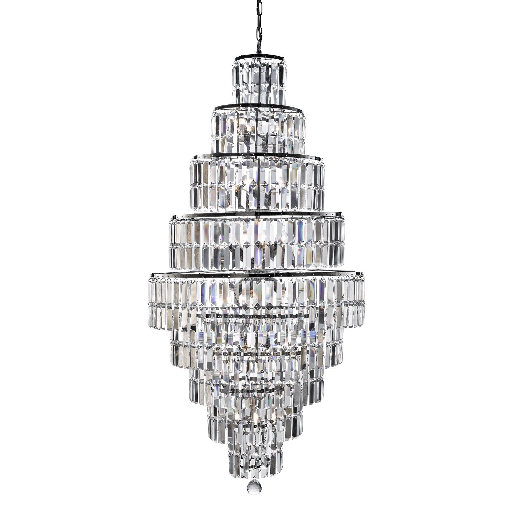 Empire 13 Light Tiered Crystal Chandelier in Chrome Finish 1500CC