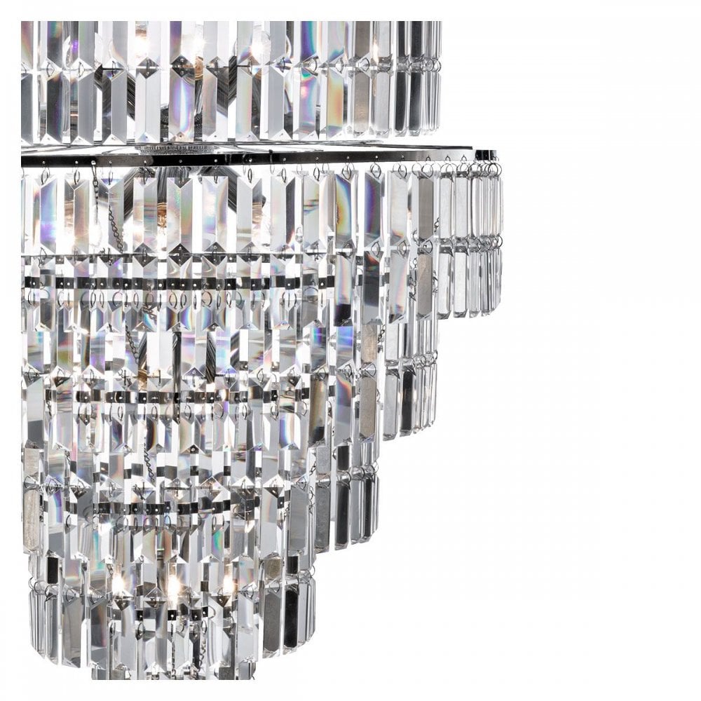 Empire 13 Light Tiered Crystal Chandelier in Chrome Finish 1500CC