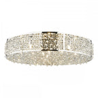 Kotaro Elegant 6 Light Flush Ceiling Light In Polished Chrome Finish With Crystal Beads KOT6450