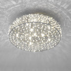 Kotaro Elegant 6 Light Flush Ceiling Light In Polished Chrome Finish With Crystal Beads KOT6450