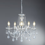 Marie Therese Classic 5 Light Ceiling Chandelier In Polished Chrome Finish 399-5
