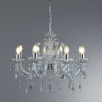 Marie Therese Classic 8 Light Ceiling Chandelier In Polished Chrome Finish 399-8